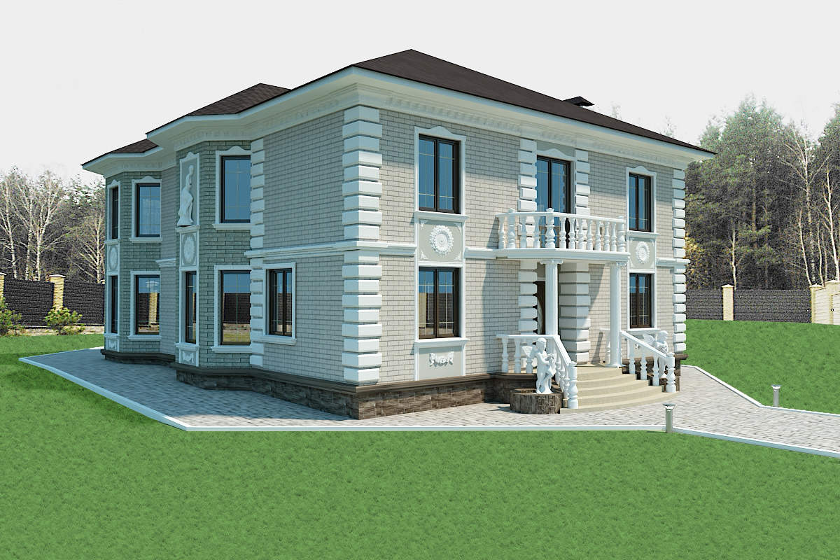 Дизайн дома в легкой классике в Бобрице