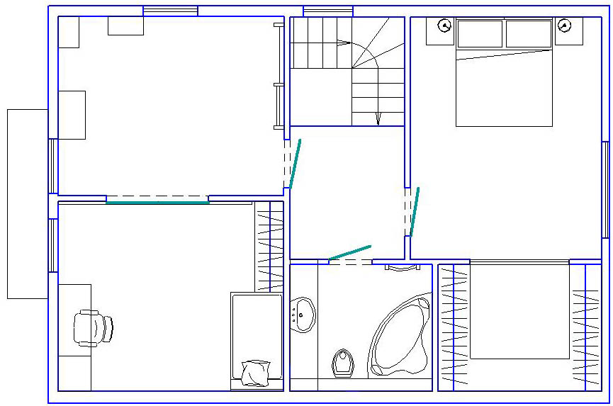дизайн интерьера дома Тернополь 2-й этаж планировка, план мебели, план стен, планировка дома с камином