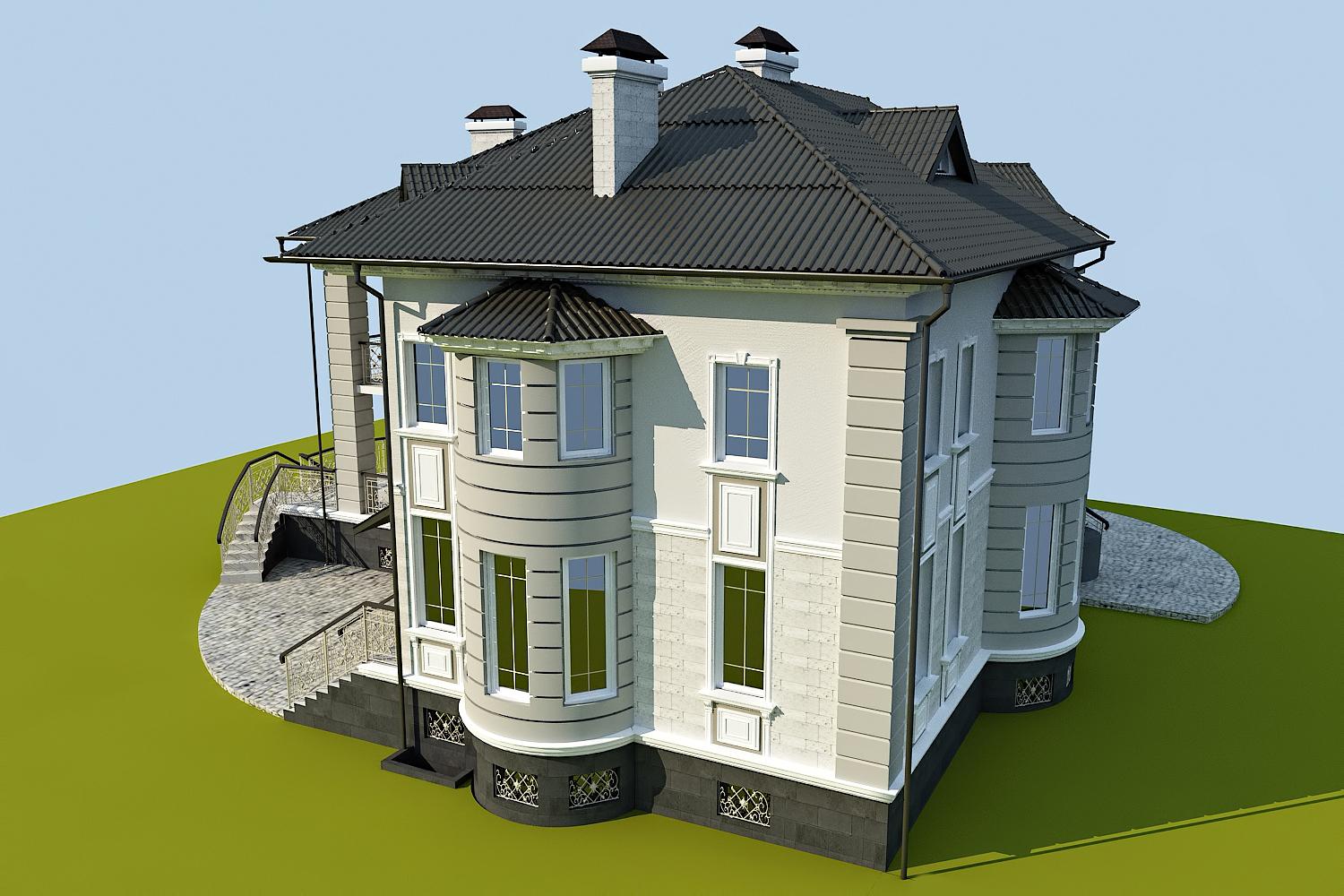 дизайн роскошного дома в классическом стиле