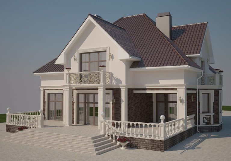 дизайн фасада дома в скандинавском стиле