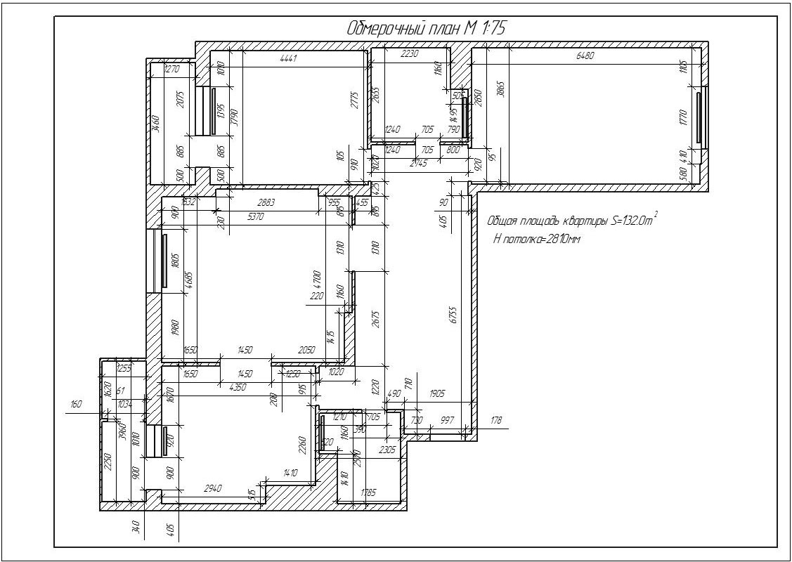 дизайн интерьера квартиры Киев ЖК Лазурный Бриз обмеры, замеры, план размеры квартиры