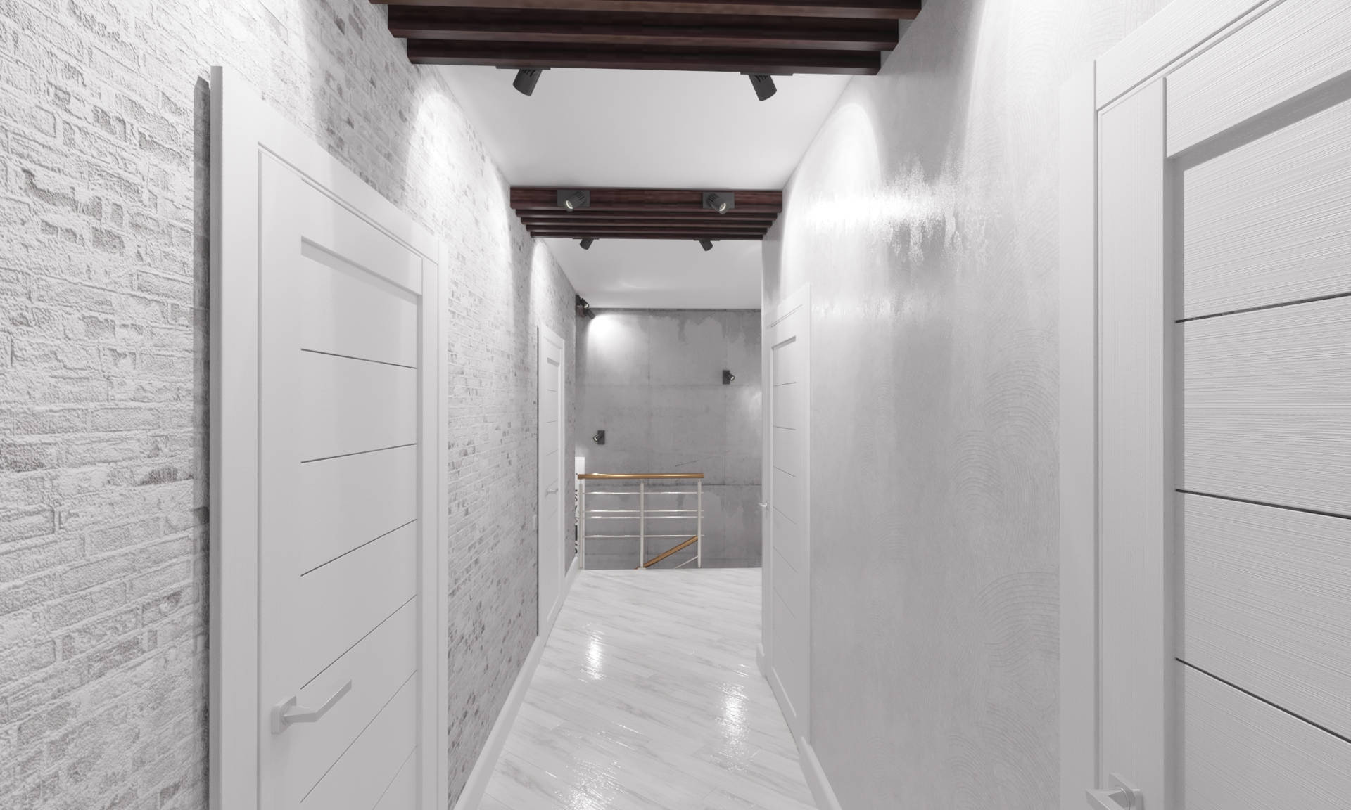 дизайн интерьера дизайн коридора в стиле хай тек