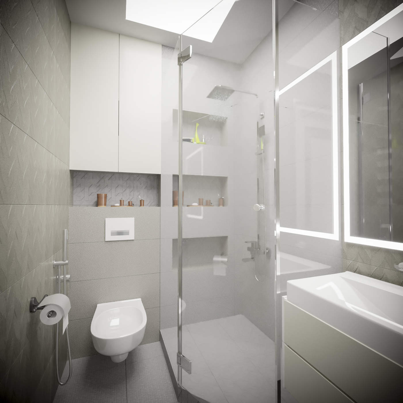 дизайн ванной комнаты в светлых тонах