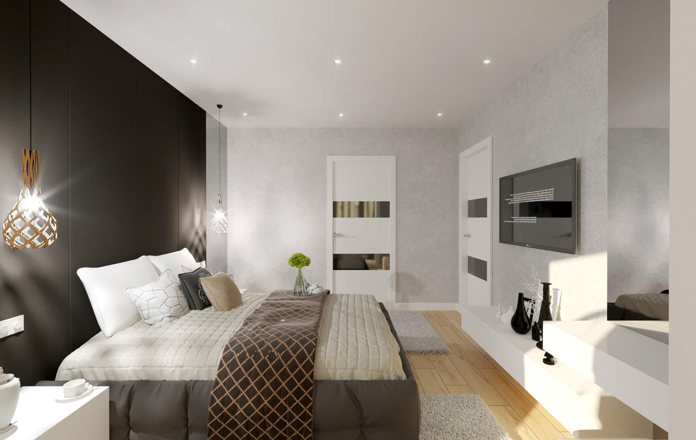дизайн спальной комнаты в стиле арт-деко