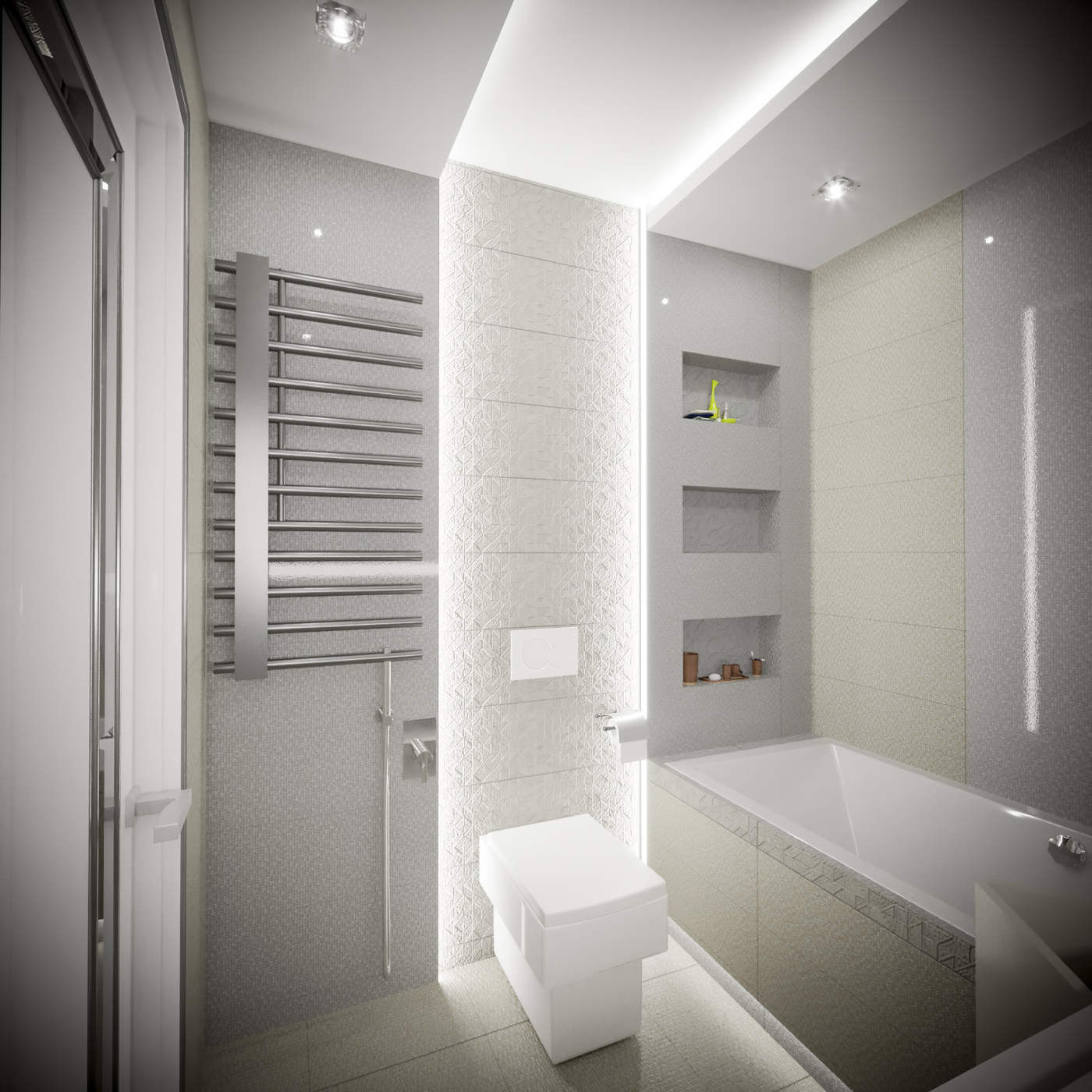 дизайн ванной комнаты в светлых тонах