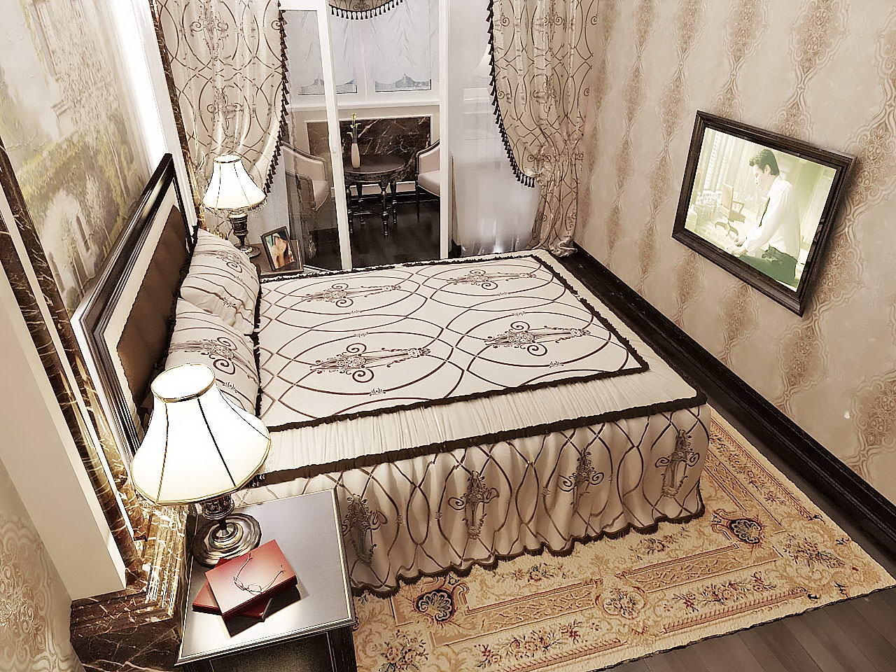 Спальня в классике дизайн интерьера пример фото