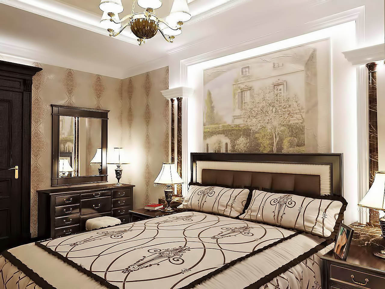 Дизайн интерьера спальня в классике киев Печерск, новопечерские липки